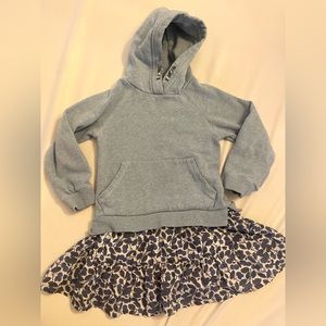 Girls Size 7/8 Boden Hooded Cornflower Blue Dress